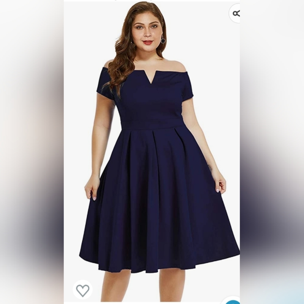 Swing dress with sweetheart neckline